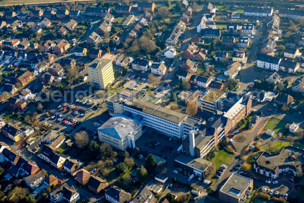 Haltern am See from above - Hospital grounds of the hospital St. Sixtus Hospital Haltern in Haltern am See in the state of North Rhine-Westphalia