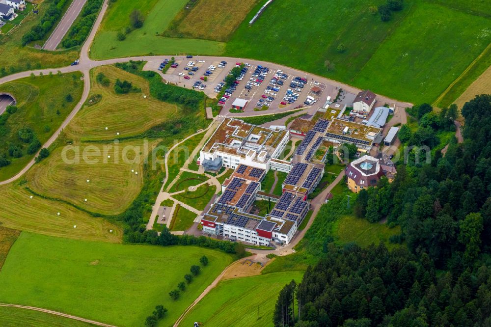 Elzach from above - Hospital grounds of the rehabilitation center BDH-Klinik Elzach in Elzach in the state Baden-Wuerttemberg, Germany