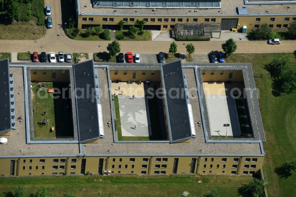 Aerial image Bernburg (Saale) - Hospital grounds of the Clinic Center Bernburg in Bernburg (Saale) in the state Saxony-Anhalt