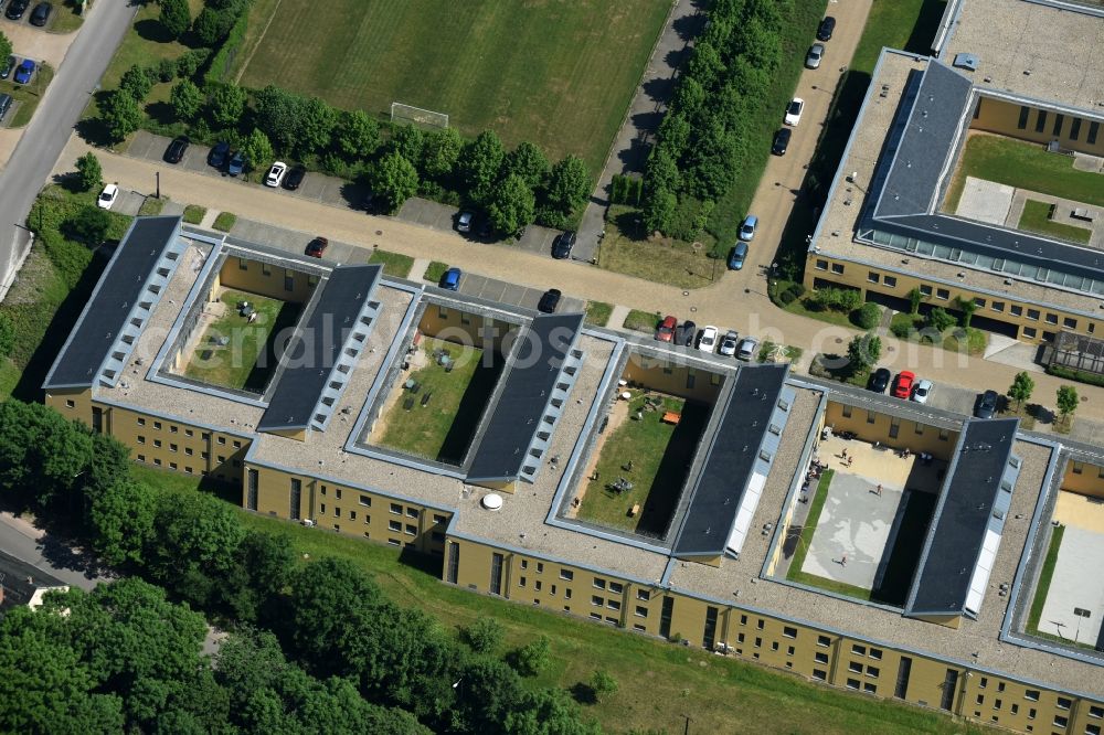 Aerial photograph Bernburg (Saale) - Hospital grounds of the Clinic Center Bernburg in Bernburg (Saale) in the state Saxony-Anhalt