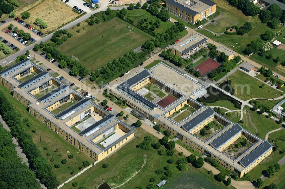 Bernburg (Saale) from the bird's eye view: Hospital grounds of the Clinic Center Bernburg in Bernburg (Saale) in the state Saxony-Anhalt