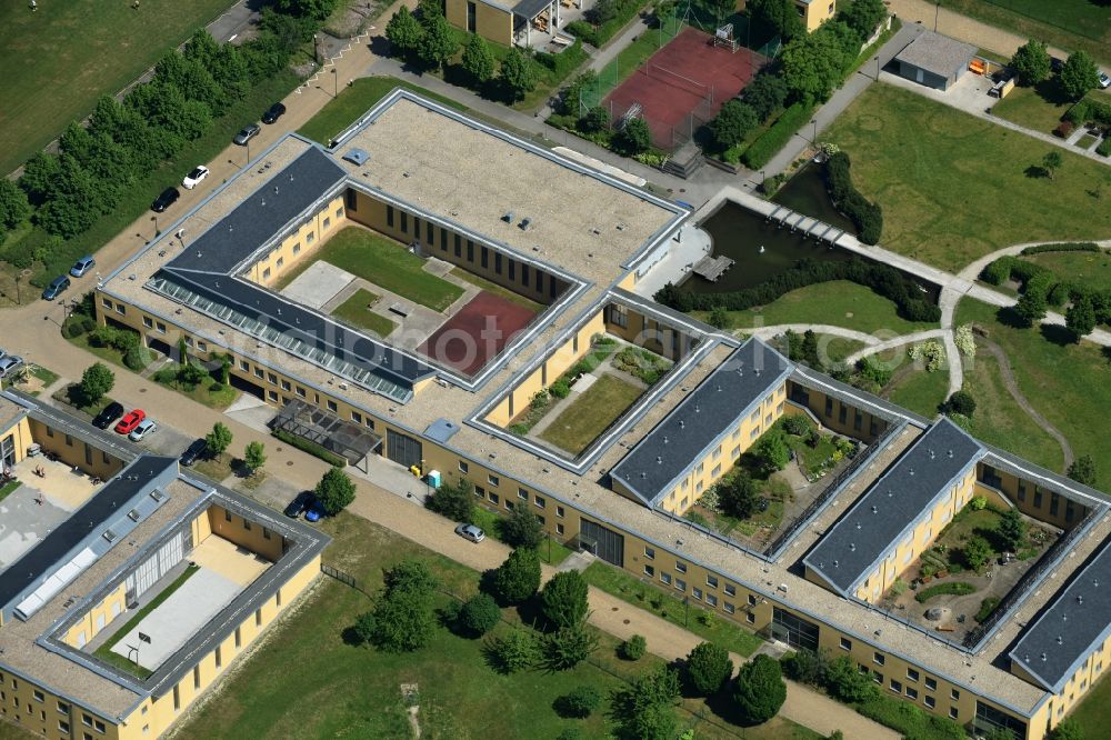 Aerial photograph Bernburg (Saale) - Hospital grounds of the Clinic Center Bernburg in Bernburg (Saale) in the state Saxony-Anhalt