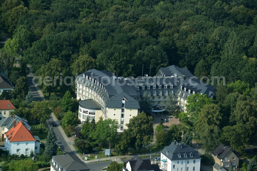 Aerial image Bad Lausick - Hospital grounds of the rehabilitation center in Bad Lausick in the state Saxony