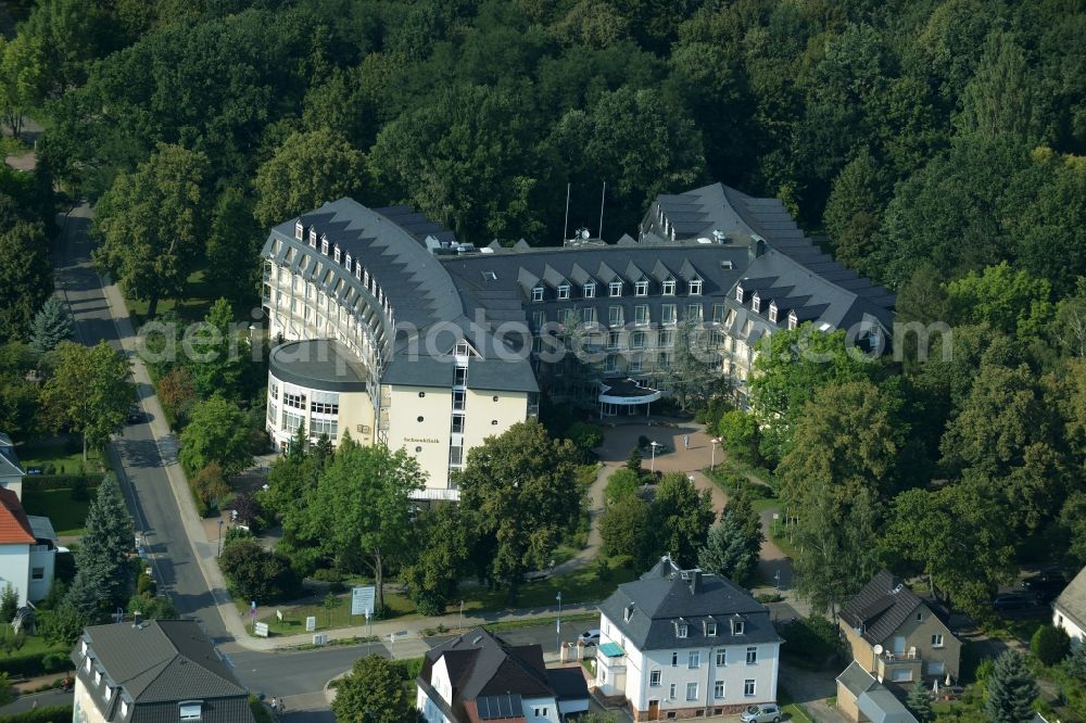 Aerial photograph Bad Lausick - Hospital grounds of the rehabilitation center in Bad Lausick in the state Saxony