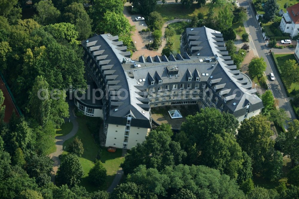 Aerial image Bad Lausick - Hospital grounds of the rehabilitation center in Bad Lausick in the state Saxony