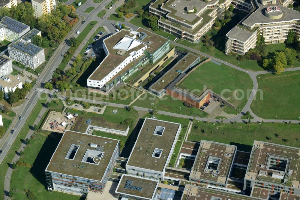 Heidelberg from the bird's eye view: Clinic of the hospital grounds of the university hospital in Heidelberg in the state of Baden-Wuerttemberg