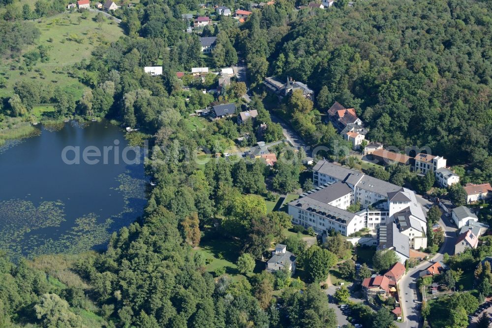 Aerial photograph Buckow (Märkische Schweiz) - Clinic of the hospital grounds of Immanuel Clinicum Maerkische Schweiz in Buckow (Maerkische Schweiz) in the state of Brandenburg. The complex is located on Griepensee