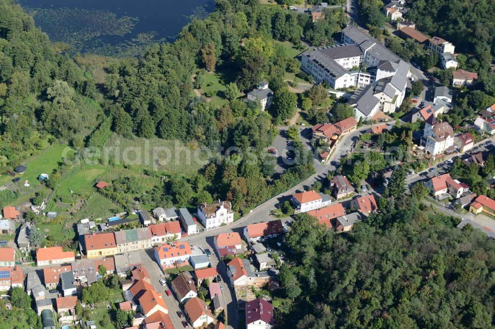 Aerial image Buckow (Märkische Schweiz) - Clinic of the hospital grounds of Immanuel Clinicum Maerkische Schweiz in Buckow (Maerkische Schweiz) in the state of Brandenburg. The complex is located on Griepensee