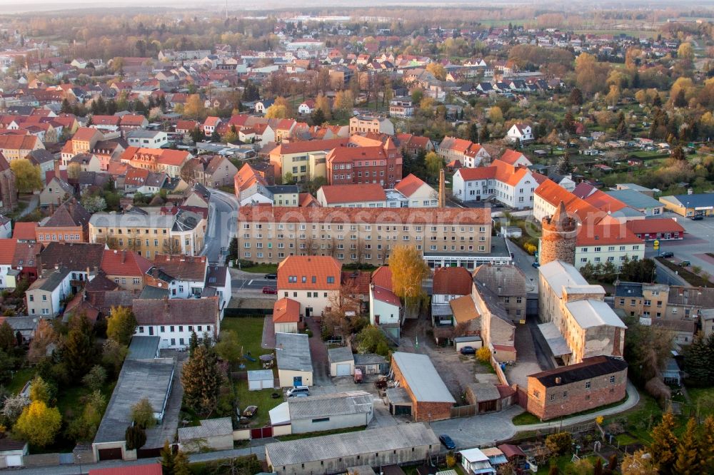 Aerial image Jüterbog - Hospital grounds of the Clinic Johanniter-Krankenhaus in Jueterbog in the state Brandenburg, Germany