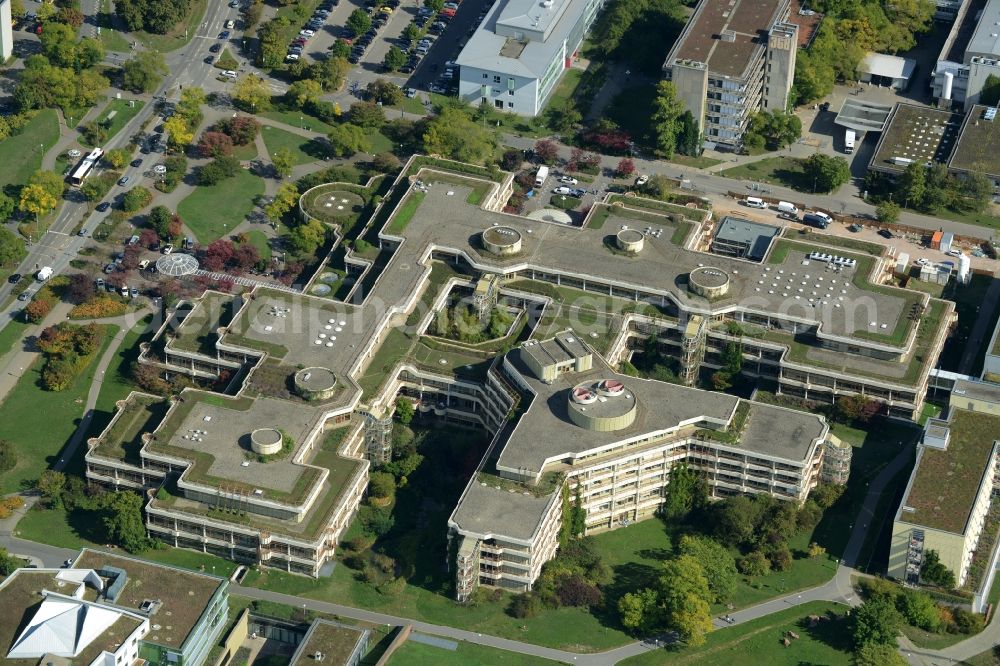 Aerial photograph Heidelberg - Clinic of the hospital grounds of the Head Clinics of the university hospital in Heidelberg in the state of Baden-Wuerttemberg