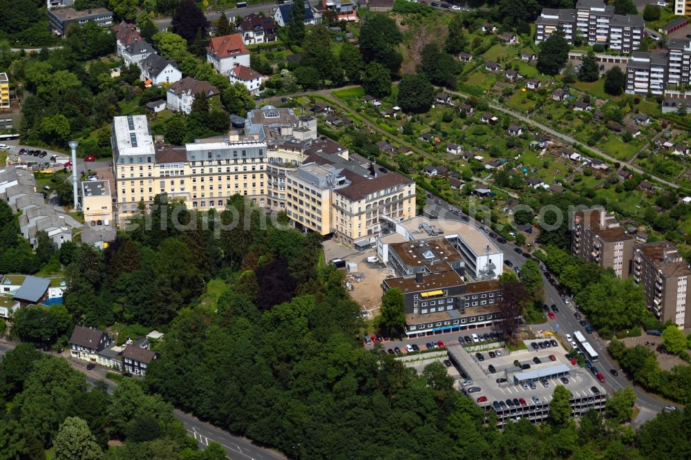 Aerial image Wuppertal - Hospital grounds of the Clinic AGAPLESION BETHESDA KRANKENHAUS WUPPERTAL gGmbH in Wuppertal in the state North Rhine-Westphalia, Germany