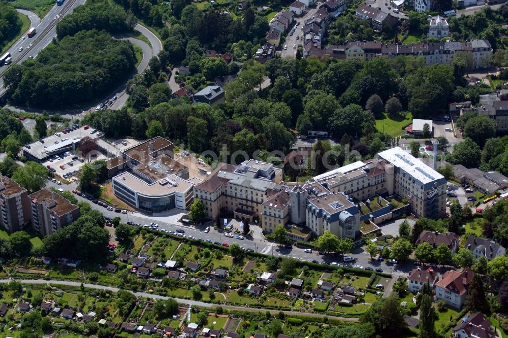 Wuppertal from the bird's eye view: Hospital grounds of the Clinic AGAPLESION BETHESDA KRANKENHAUS WUPPERTAL gGmbH in Wuppertal in the state North Rhine-Westphalia, Germany