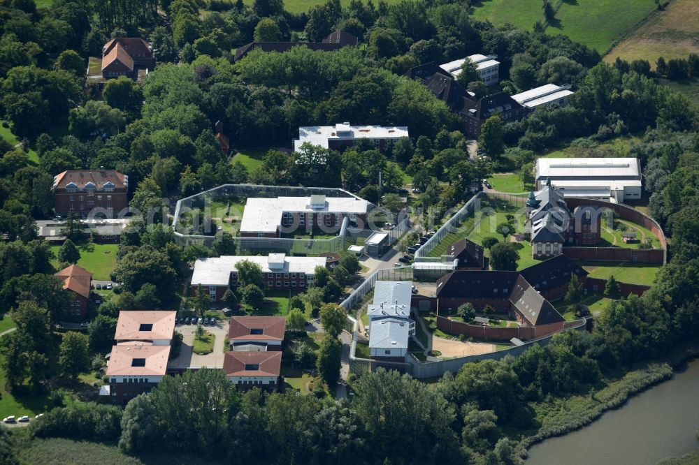 Neustadt in Holstein from above - Clinic of the hospital grounds AMEOS Pflege und Betreuung in Neustadt in Holstein in the state Schleswig-Holstein