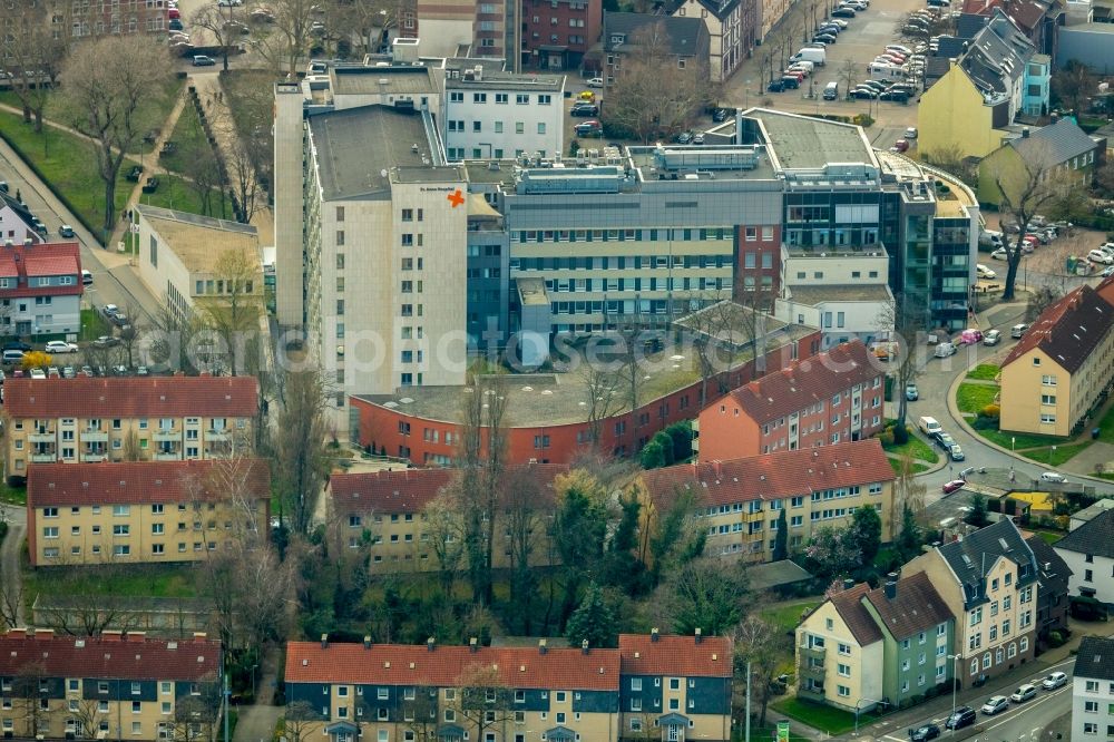 Herne from above - Hospital grounds of the Clinic St. Anna Hospital on Hospitalstrasse in Herne in the state North Rhine-Westphalia, Germany