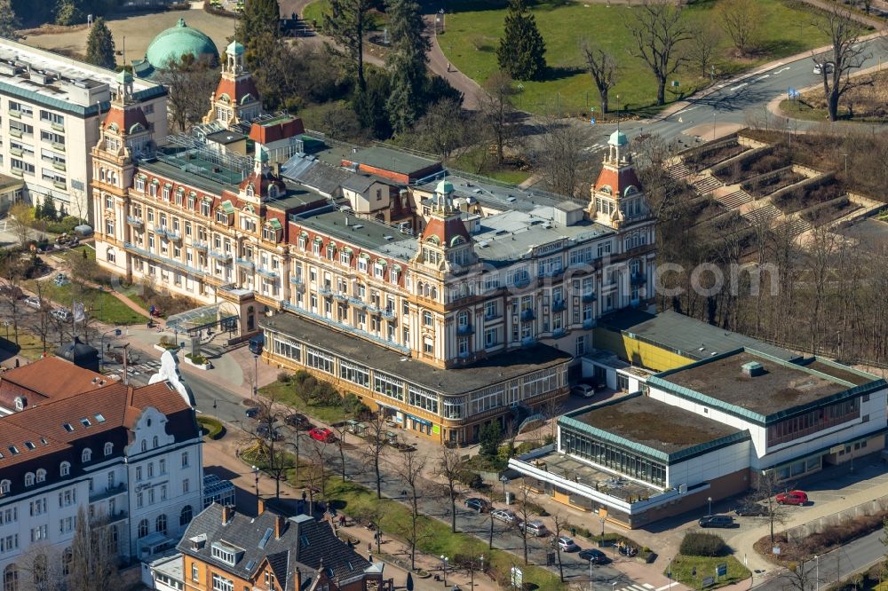 Bad Wildungen from the bird's eye view: Hospital grounds of the Clinic Asklepios Fachklinik Fuerstenhof on Brunnenallee in Bad Wildungen in the state Hesse, Germany