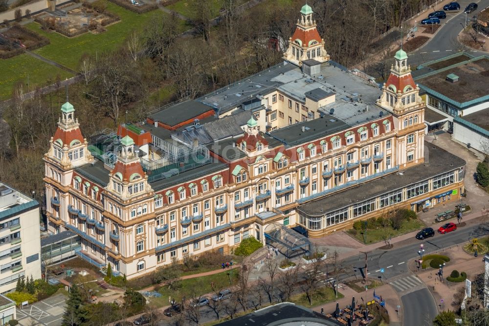 Aerial image Bad Wildungen - Hospital grounds of the Clinic Asklepios Fachklinik Fuerstenhof on Brunnenallee in Bad Wildungen in the state Hesse, Germany