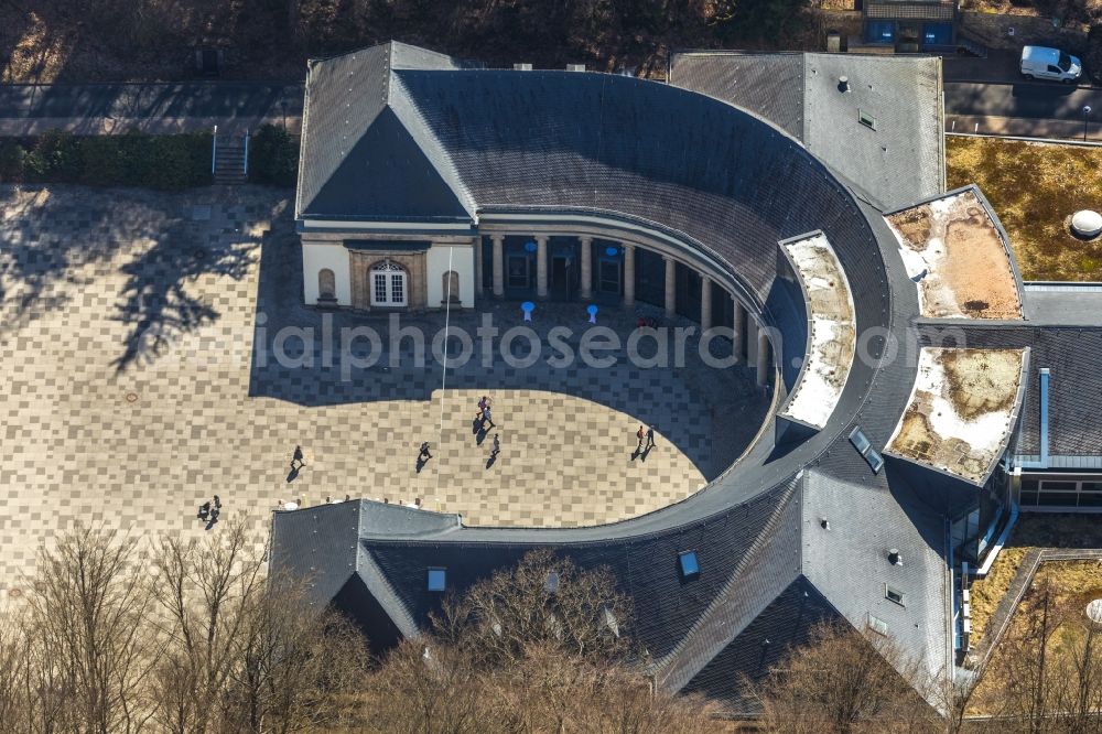 Bad Wildungen from the bird's eye view: Hospital grounds of the Clinic Asklepios Fachklinik Fuerstenhof on Brunnenallee in Bad Wildungen in the state Hesse, Germany