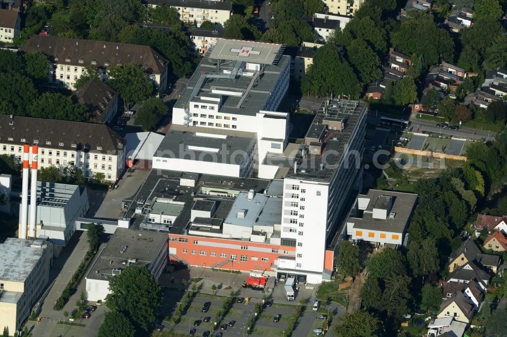 Hamburg from the bird's eye view: Clinic of the hospital grounds Asklepios Klinik Harburg in Hamburg in Germany