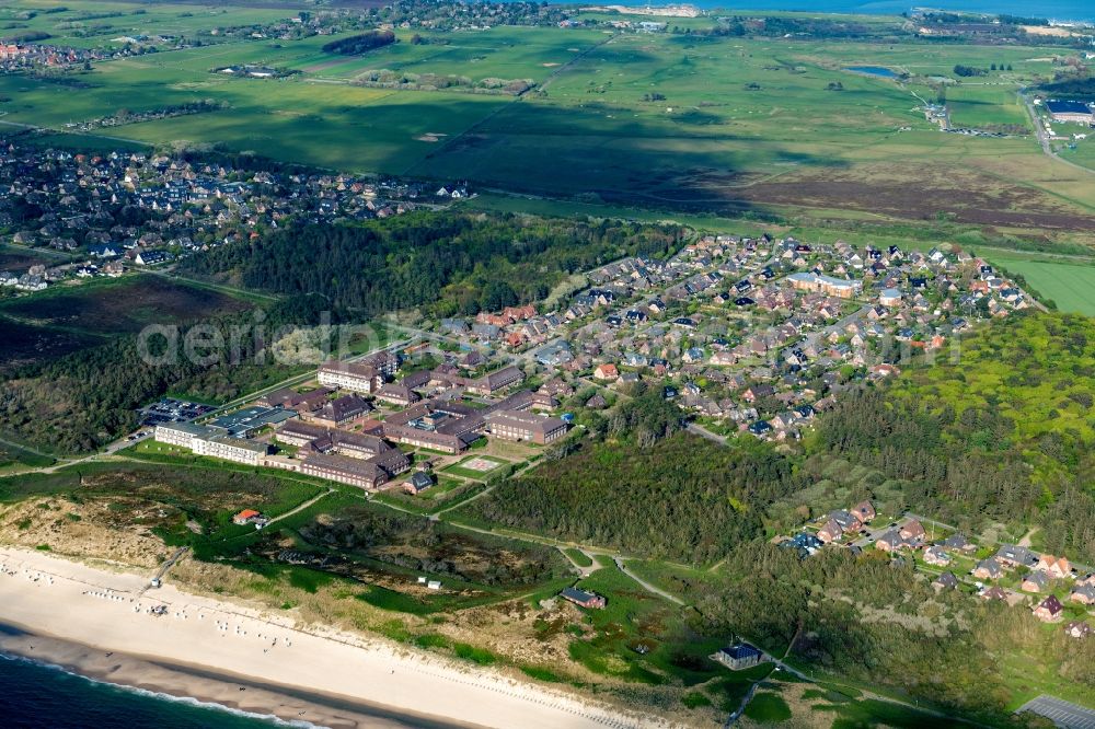 Westerland (Sylt) from above - Hospital grounds of the Clinic Asklepios Nordseeklinik in Westerland (Sylt) at the island Sylt in the state Schleswig-Holstein, Germany