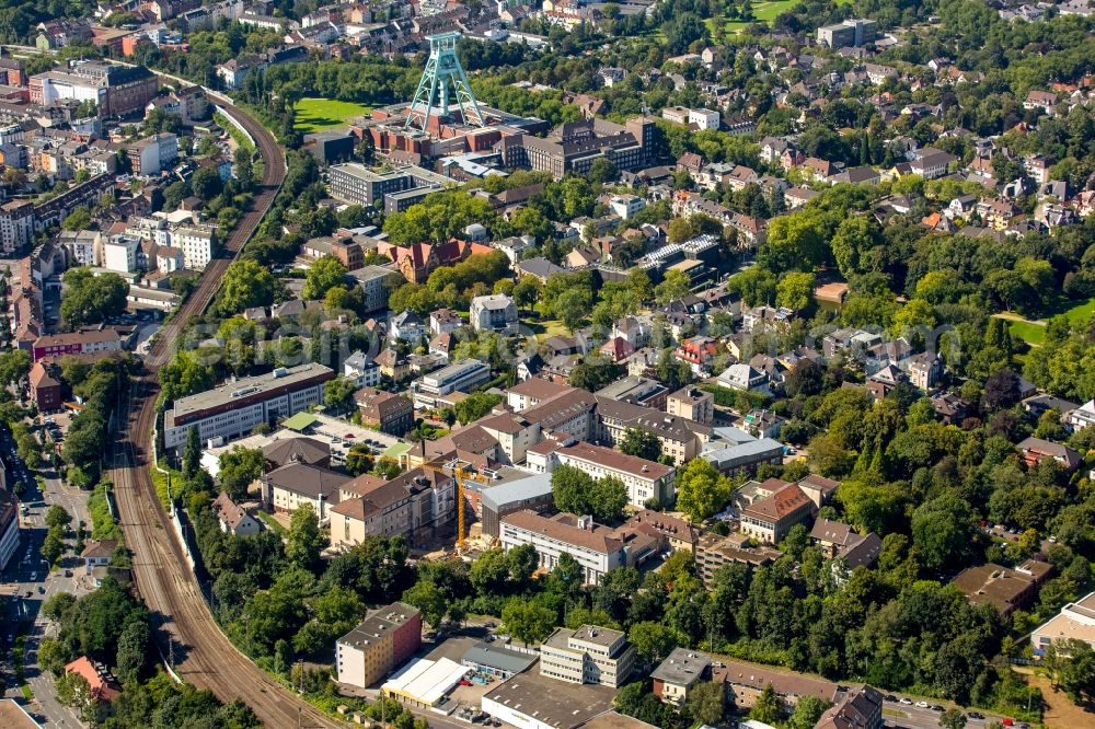 Aerial image Bochum - Hospital grounds of the ClinicAugusta-Kranken-Anstalt gGmbH in the Bergstrasse in Bochum in the state North Rhine-Westphalia