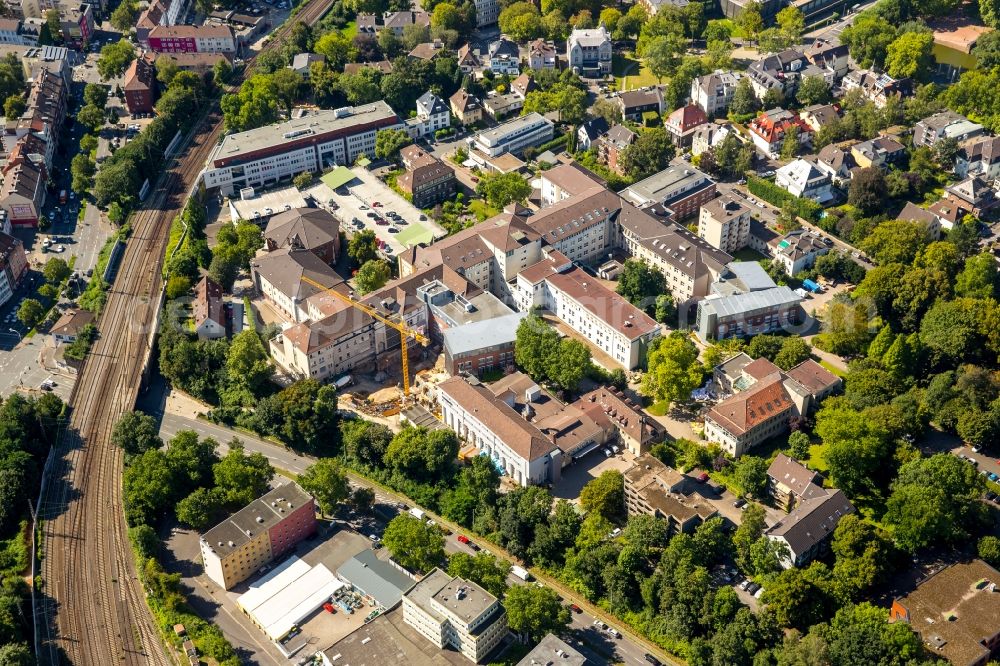 Bochum from the bird's eye view: Hospital grounds of the ClinicAugusta-Kranken-Anstalt gGmbH in the Bergstrasse in Bochum in the state North Rhine-Westphalia