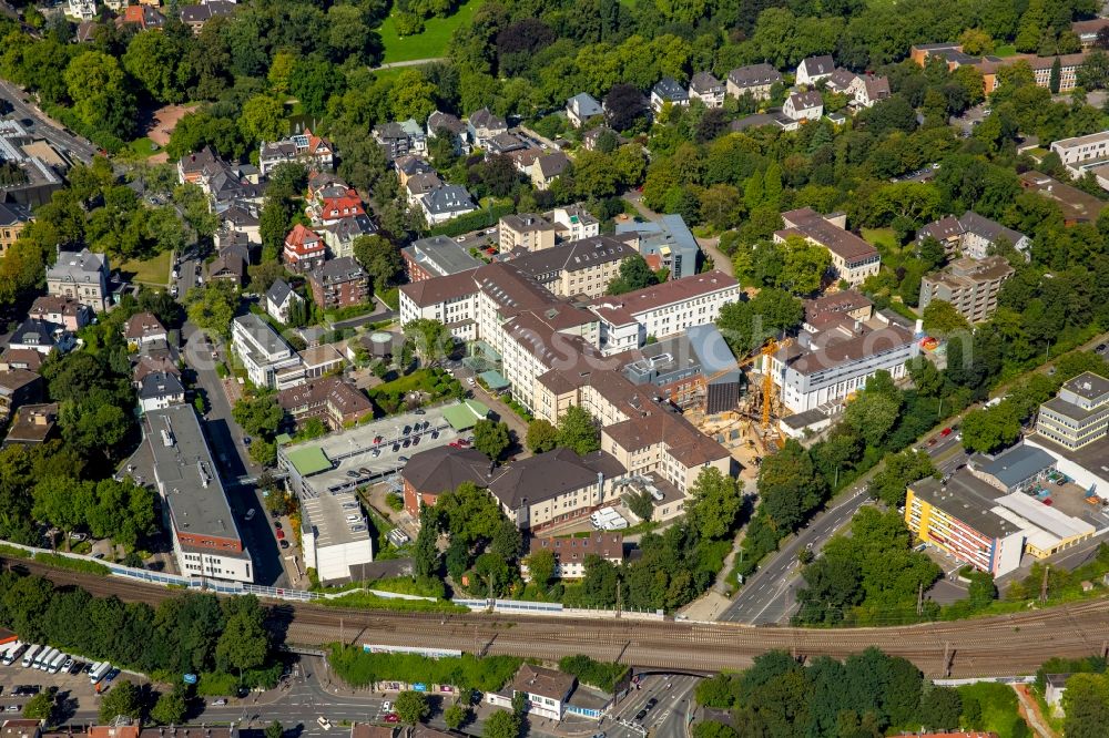 Aerial photograph Bochum - Hospital grounds of the ClinicAugusta-Kranken-Anstalt gGmbH in the Bergstrasse in Bochum in the state North Rhine-Westphalia