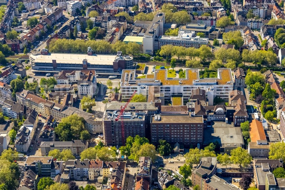 Aerial photograph Dortmund - Hospital grounds of the Clinic on Beurhausstrasse in the district Cityring-West in Dortmund at Ruhrgebiet in the state North Rhine-Westphalia, Germany