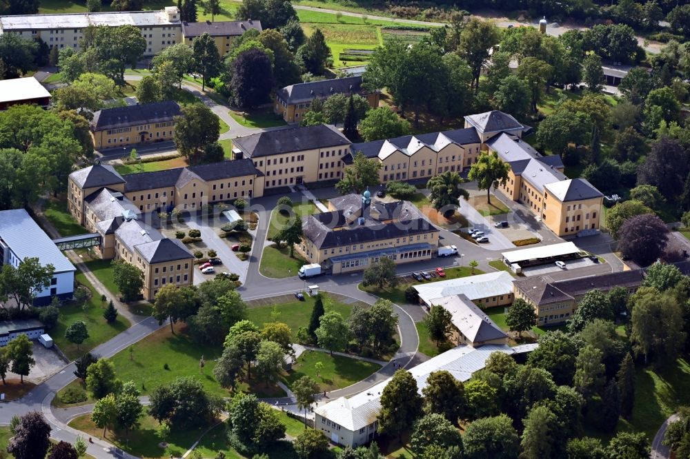 Bayreuth from above - Hospital grounds of the Clinic Bezirkskrankenhaus Oberfranken in Bayreuth in the state Bavaria, Germany