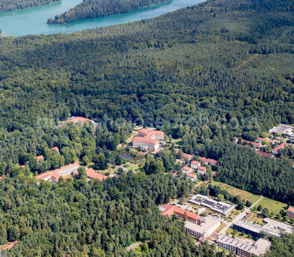 Bernau from the bird's eye view: Hospital grounds of the Clinic Brandenburg Klinik in Bernau in the state Brandenburg, Germany