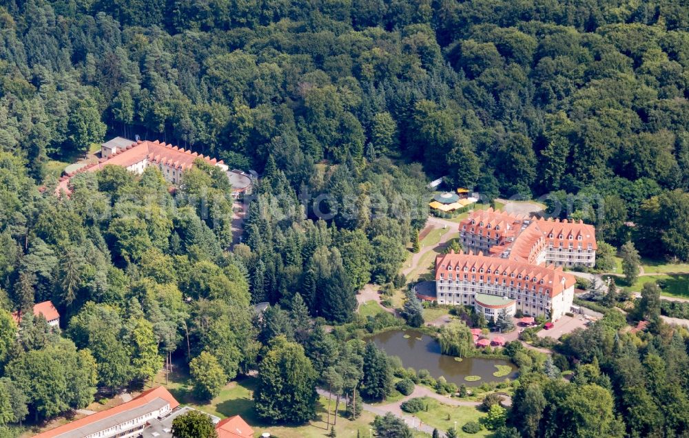 Aerial image Bernau - Hospital grounds of the Clinic Brandenburg Klinik in Bernau in the state Brandenburg, Germany