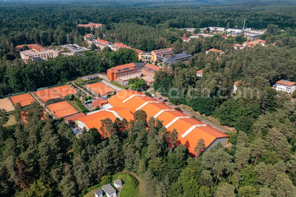 Aerial image Bernau - Hospital grounds of the Clinic Brandenburg Klinik in Bernau in the state Brandenburg, Germany