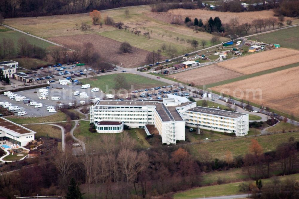 Bad Schönborn from above - Hospital grounds of the Clinic Celenus Gotthard-Schettler Klinik GmbH in the district Mingolsheim in Bad Schoenborn in the state Baden-Wuerttemberg