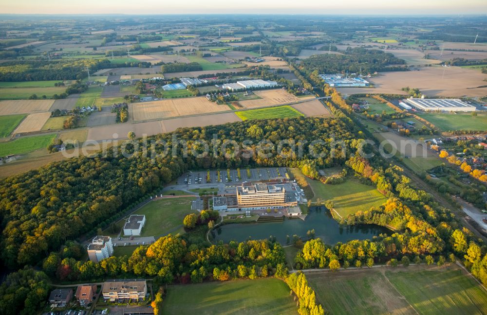 Werne from above - Hospital grounds of the Clinic St. Christophorus-Krankenhaus Am See in Werne at Ruhrgebiet in the state North Rhine-Westphalia, Germany