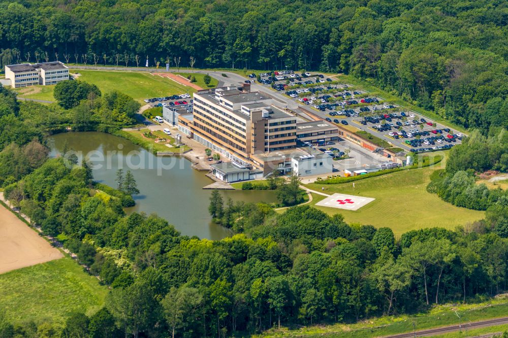 Werne from above - Hospital grounds of the Clinic St. Christophorus-Krankenhaus Am See in Werne at Ruhrgebiet in the state North Rhine-Westphalia, Germany