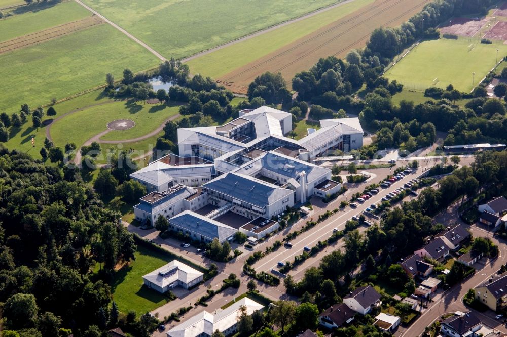 Aerial image Donauwörth - Hospital grounds of the Clinic Donau-Ries Kliniken and Seniorenheime gKU in the district Neudegg in Donauwoerth in the state Bavaria, Germany