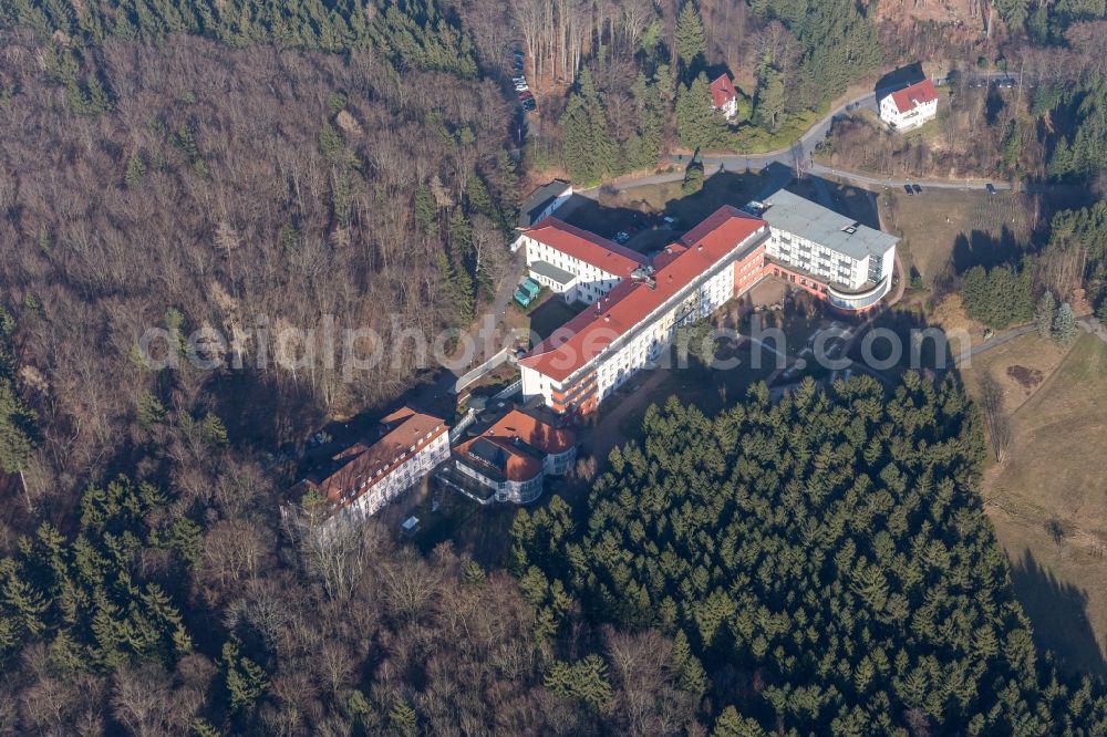 Lindenfels from above - Hospital grounds of the Clinic Eleonoren-Klinik in Lindenfels in the state Hesse, Germany