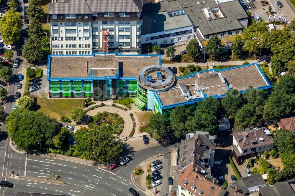 Aerial photograph Essen - Hospital grounds of the Clinic Elisabeth-Krankenhaus Essen on Klara-Kopp-Weg in Essen in the state North Rhine-Westphalia, Germany