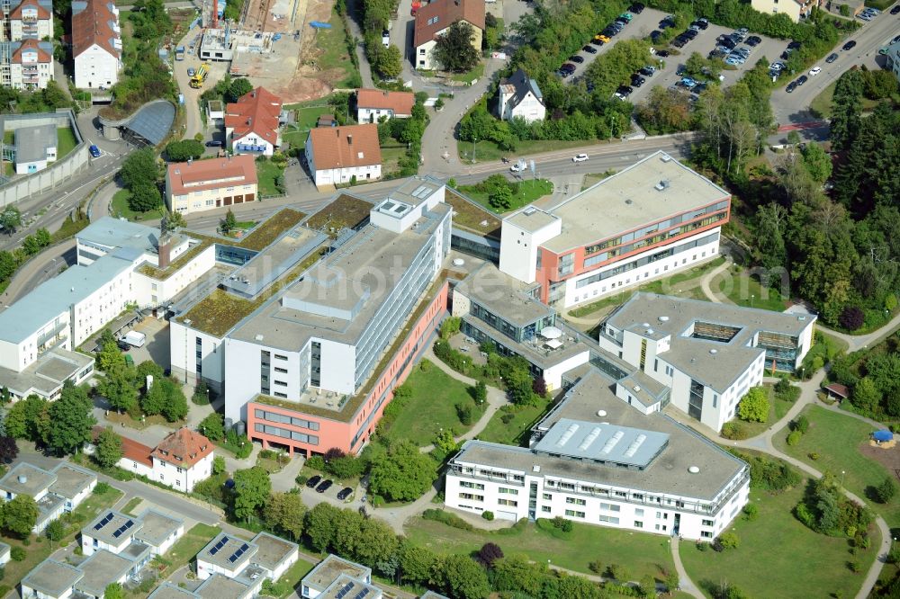 Aerial photograph Ellwangen (Jagst) - Clinic of the hospital grounds in Ellwangen (Jagst) in the state of Baden-Wuerttemberg