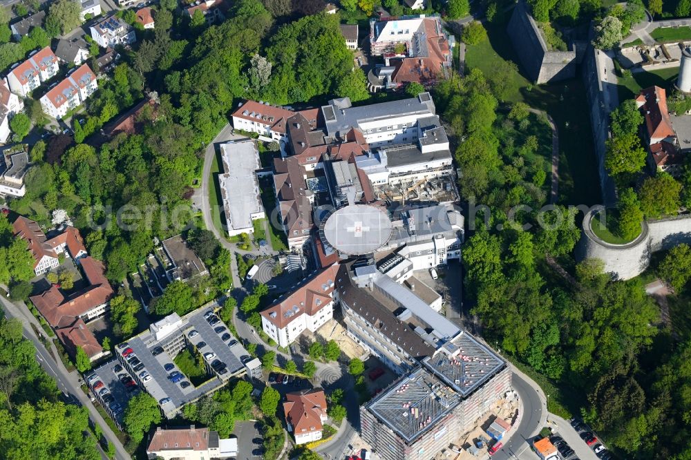 Bielefeld from above - Hospital grounds of the Clinic Evangelisches Klinikum Bethel in Bielefeld in the state North Rhine-Westphalia, Germany