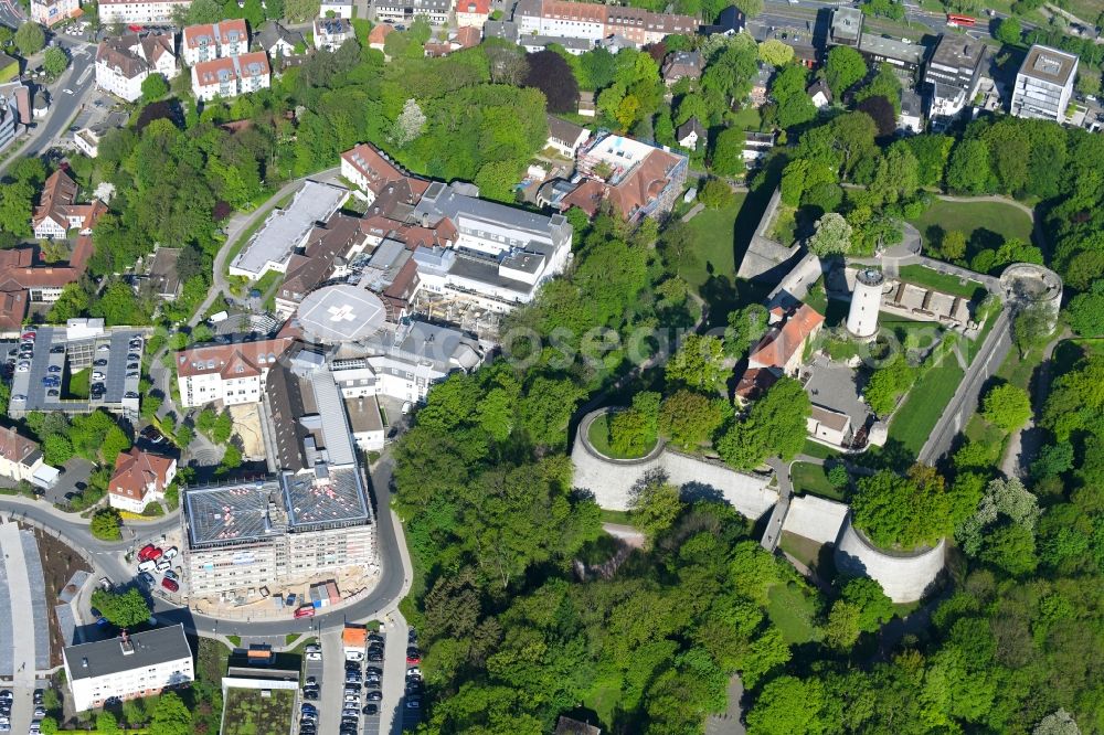 Aerial photograph Bielefeld - Hospital grounds of the Clinic Evangelisches Klinikum Bethel in Bielefeld in the state North Rhine-Westphalia, Germany