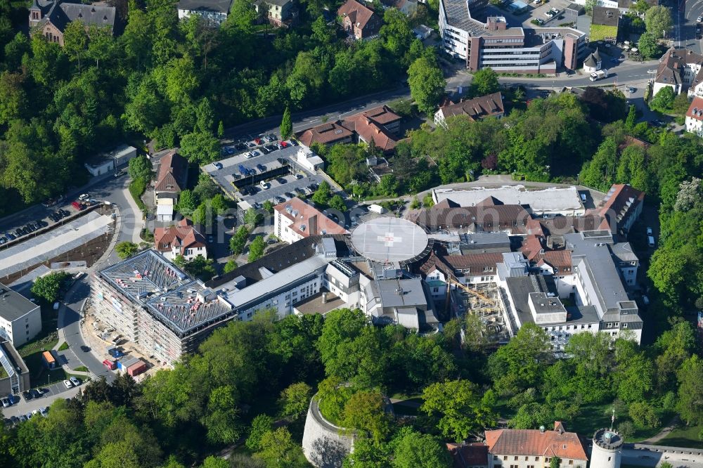 Aerial photograph Bielefeld - Hospital grounds of the Clinic Evangelisches Klinikum Bethel in Bielefeld in the state North Rhine-Westphalia, Germany