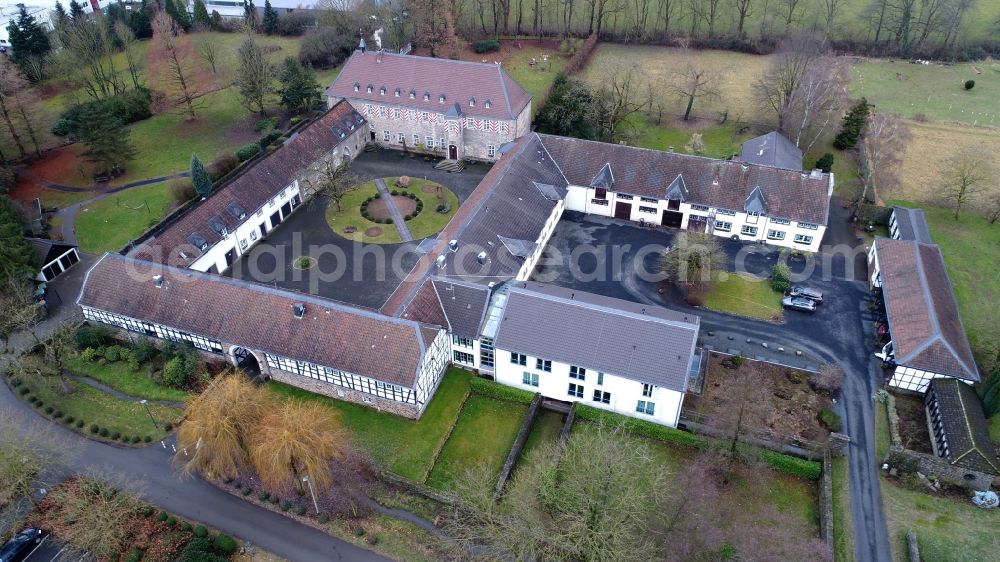 Aerial image Hennef (Sieg) - Hospital grounds of the Clinic Fachklinik Gut Zissendorf in the district Stossdorf in Hennef (Sieg) in the state North Rhine-Westphalia, Germany