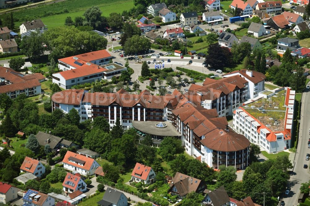 Aerial photograph Ichenhausen - Hospital grounds of the Clinic Fachklinik Ichenhausen on Krumbacher Strasse in Ichenhausen in the state Bavaria, Germany