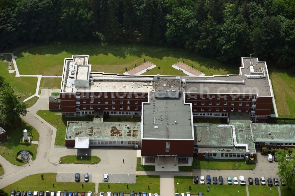 Borstel from above - Hospital grounds of the Clinic - Forschungszentrum Borstel Leibniz-Zentrum fuer Medizin and Biowissenschaften in Borstel in the state Schleswig-Holstein, Germany