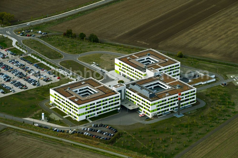 Aerial image Obernkirchen - Hospital grounds of the Clinic Gesamtklinikum fuer das Schaumburger Land in Obernkirchen in the state Lower Saxony, Germany