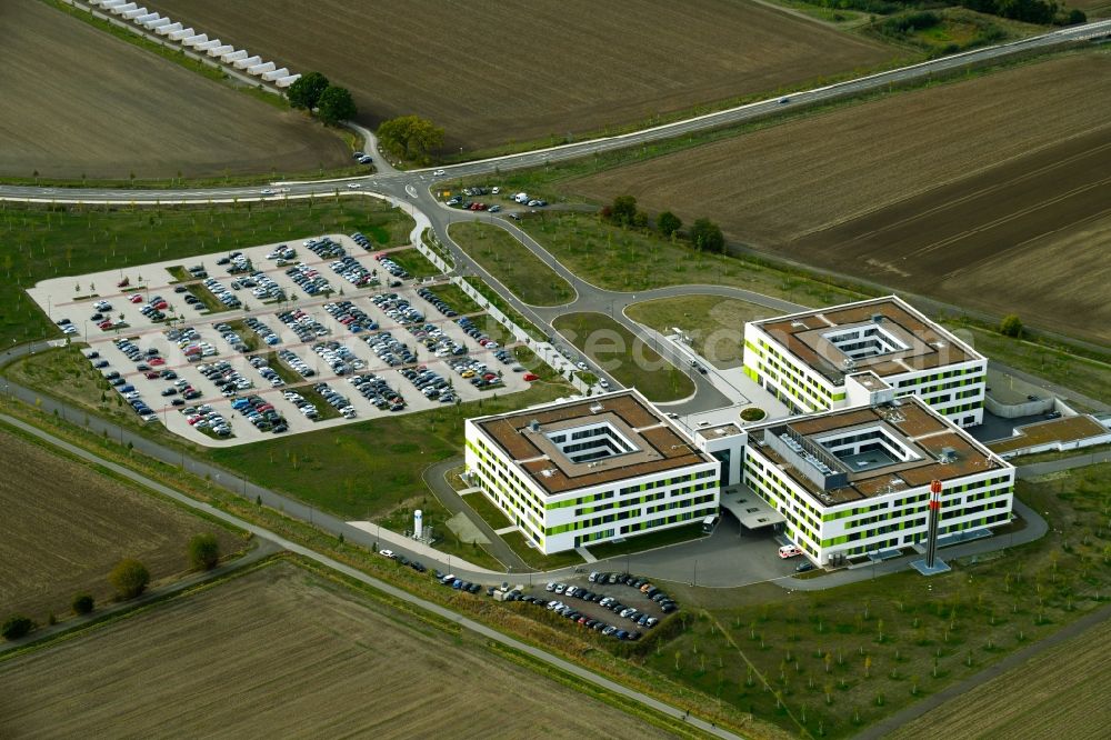 Aerial photograph Obernkirchen - Hospital grounds of the Clinic Gesamtklinikum fuer das Schaumburger Land in Obernkirchen in the state Lower Saxony, Germany