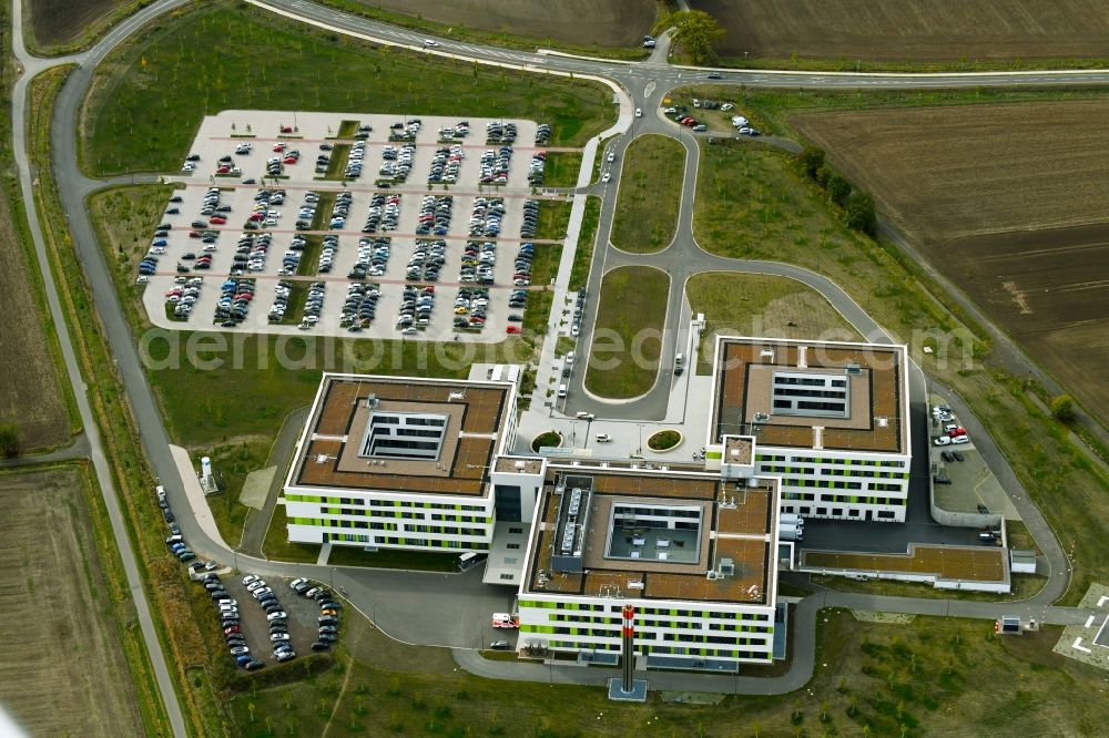 Aerial image Obernkirchen - Hospital grounds of the Clinic Gesamtklinikum fuer das Schaumburger Land in Obernkirchen in the state Lower Saxony, Germany