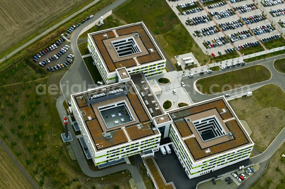 Aerial photograph Obernkirchen - Hospital grounds of the Clinic Gesamtklinikum fuer das Schaumburger Land in Obernkirchen in the state Lower Saxony, Germany