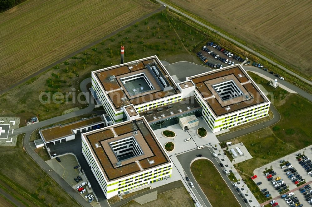 Aerial image Obernkirchen - Hospital grounds of the Clinic Gesamtklinikum fuer das Schaumburger Land in Obernkirchen in the state Lower Saxony, Germany