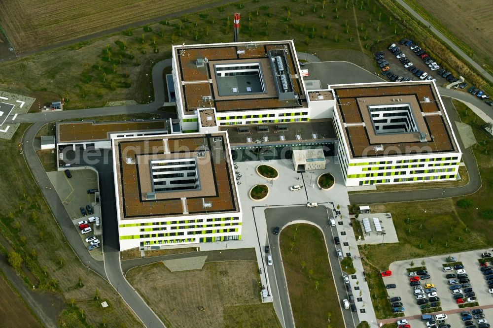 Aerial photograph Obernkirchen - Hospital grounds of the Clinic Gesamtklinikum fuer das Schaumburger Land in Obernkirchen in the state Lower Saxony, Germany